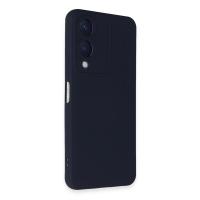 Newface Vivo Y17S Kılıf Nano içi Kadife Silikon - Lacivert