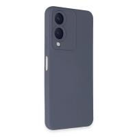 Newface Vivo Y17S Kılıf Nano içi Kadife Silikon - Gri