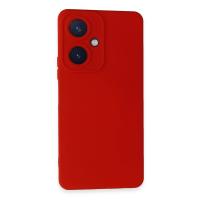 Newface Vivo Y27 Kılıf Nano içi Kadife Silikon - Kırmızı