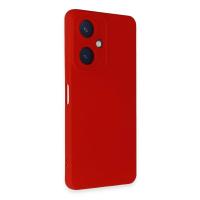 Newface Vivo Y27 Kılıf Nano içi Kadife Silikon - Kırmızı
