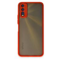 Newface Vivo Y11S Kılıf Montreal Silikon Kapak - Kırmızı