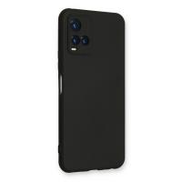 Newface Vivo Y21S Kılıf Nano içi Kadife Silikon - Siyah