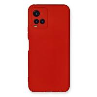 Newface Vivo Y21S Kılıf Nano içi Kadife Silikon - Kırmızı