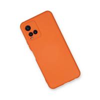Newface Vivo Y21S Kılıf Nano içi Kadife Silikon - Turuncu