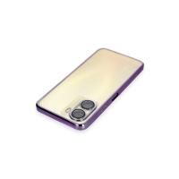 Newface Vivo Y16 Kılıf Razer Lensli Silikon - Mor