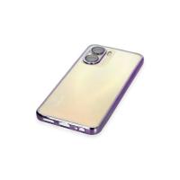 Newface Vivo Y16 Kılıf Razer Lensli Silikon - Mor