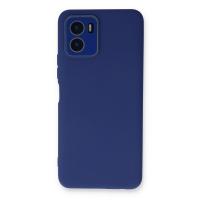 Newface Vivo Y15S Kılıf Lansman Glass Kapak - Sky Blue