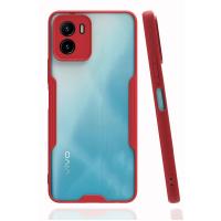 Newface Vivo Y15S Kılıf Platin Silikon - Kırmızı