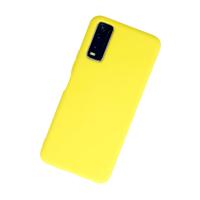 Newface Vivo Y11S Kılıf Nano içi Kadife Silikon - Sarı