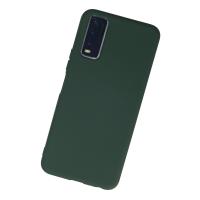 Newface Vivo Y11S Kılıf Nano içi Kadife Silikon - Koyu Yeşil