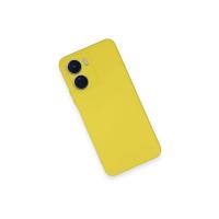 Newface Vivo Y16 Kılıf Nano içi Kadife Silikon - Sarı