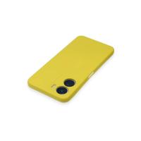 Newface Vivo Y16 Kılıf Nano içi Kadife Silikon - Sarı