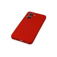 Newface Vivo Y16 Kılıf Nano içi Kadife Silikon - Kırmızı