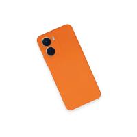 Newface Vivo Y16 Kılıf Nano içi Kadife Silikon - Turuncu