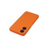 Newface Vivo Y16 Kılıf Nano içi Kadife Silikon - Turuncu