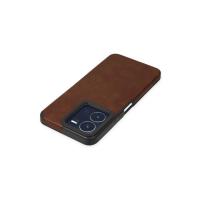 Newface Vivo Y35 Kılıf Loop Deri Silikon - Kahverengi
