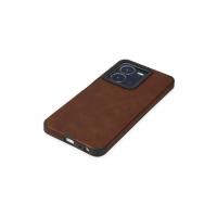 Newface Vivo Y35 Kılıf Loop Deri Silikon - Kahverengi