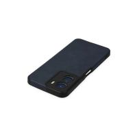 Newface Vivo Y16 Kılıf Loop Deri Silikon - Lacivert