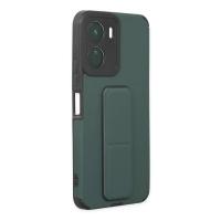 Newface Vivo Y16 Kılıf Mega Standlı Silikon - Yeşil