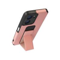 Newface Vivo Y16 Kılıf Mega Standlı Silikon - Pudra