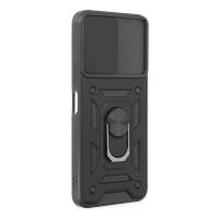 Newface Vivo Y16 Kılıf Pars Lens Yüzüklü Silikon - Siyah