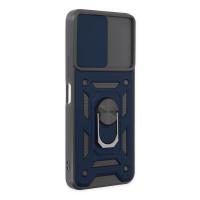 Newface Vivo Y16 Kılıf Pars Lens Yüzüklü Silikon - Lacivert