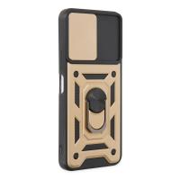 Newface Vivo Y16 Kılıf Pars Lens Yüzüklü Silikon - Gold