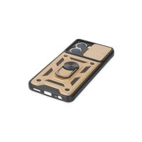 Newface Vivo Y16 Kılıf Pars Lens Yüzüklü Silikon - Gold