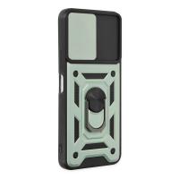 Newface Vivo Y16 Kılıf Pars Lens Yüzüklü Silikon - Yeşil