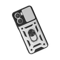 Newface Vivo Y16 Kılıf Pars Lens Yüzüklü Silikon - Gümüş