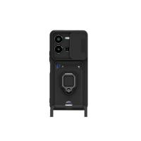 Newface Vivo Y35 Kılıf Zuma Kartvizitli Yüzüklü Silikon - Siyah