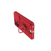 Newface Vivo Y35 Kılıf Zuma Kartvizitli Yüzüklü Silikon - Kırmızı