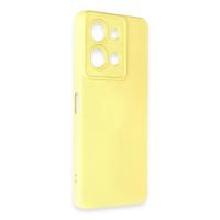 Newface Vivo Y36 Kılıf Nano içi Kadife Silikon - Sarı