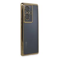 Newface Vivo V29 Lite Kılıf Razer Lensli Silikon - Gold