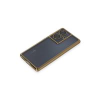 Newface Vivo V29 Lite Kılıf Razer Lensli Silikon - Gold