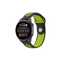 Newface Watch 20mm Spor Delikli Kordon - Siyah-Yeşil