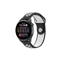 Newface Watch 20mm Spor Delikli Kordon - Siyah-Beyaz