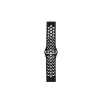 Newface Watch 20mm Spor Delikli Kordon - Siyah-Beyaz
