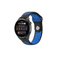 Newface Watch 22mm Spor Delikli Kordon - Siyah-Mavi