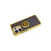 Newface Xiaomi Redmi Note 13 4G Kılıf Montreal Yüzüklü Silikon Kapak - Sarı