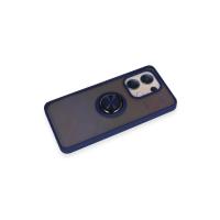 Newface Xiaomi Redmi Note 13 4G Kılıf Montreal Yüzüklü Silikon Kapak - Lacivert