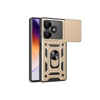 Newface Xiaomi Redmi 13 4G Kılıf Pars Lens Yüzüklü Silikon - Gold