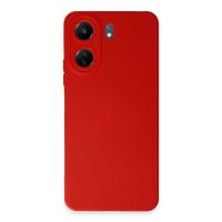 Newface Xiaomi Redmi 13C Kılıf Nano içi Kadife Silikon - Kırmızı