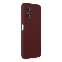Newface Xiaomi Redmi Note 12 4G Kılıf Nano içi Kadife Silikon - Bordo