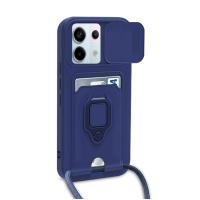 Newface Xiaomi Redmi Note 13 Pro 5G Kılıf Zuma Kartvizitli Yüzüklü Silikon - Lacivert