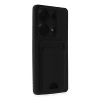 Newface Xiaomi Redmi Note 13 Pro 4G Kılıf Kelvin Kartvizitli Silikon - Siyah