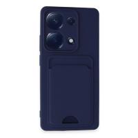 Newface Xiaomi Redmi Note 13 Pro 4G Kılıf Kelvin Kartvizitli Silikon - Lacivert