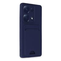 Newface Xiaomi Redmi Note 13 Pro 4G Kılıf Kelvin Kartvizitli Silikon - Lacivert