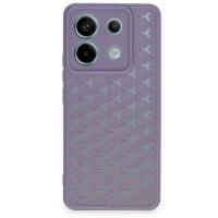 Newface Xiaomi Redmi Note 13 Pro 5G Kılıf Petek Silikon Kapak - Lila