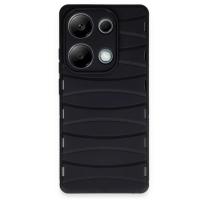 Newface Xiaomi Redmi Note 13 Pro 4G Kılıf Bibercas Silikon Kapak - Siyah
